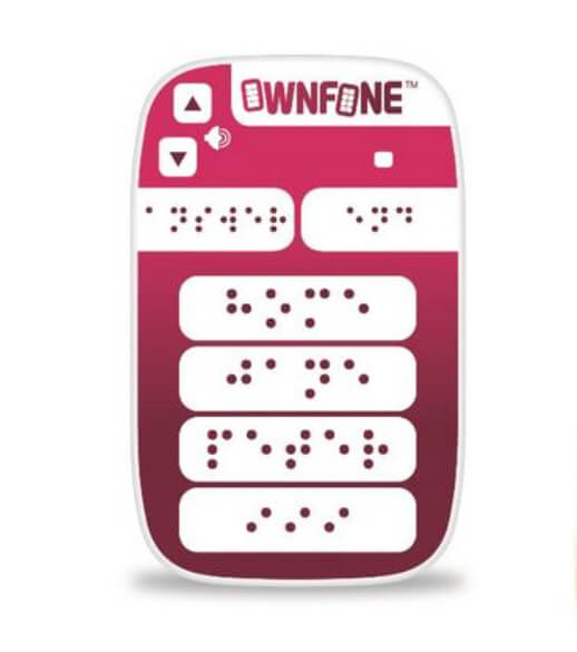 Un téléphone portable en braille