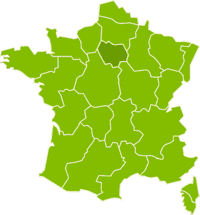 Carte de France pour la recherche d'offres d'emploi